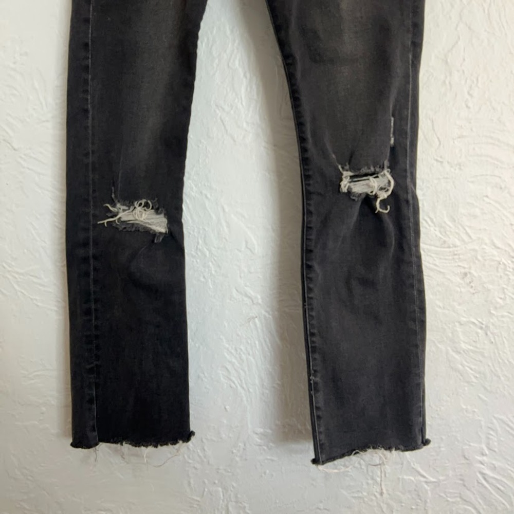 MOTHER The Rascal Ankle Snippet Jeans Sz 27 Stealing Shadows Distressed Denim - Picture 12 of 12